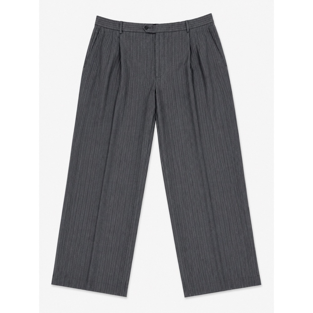 Brooks Brothers 1818 Madison Mens Grey Pinstripe 100% Wool Pleated Pants W43 RG